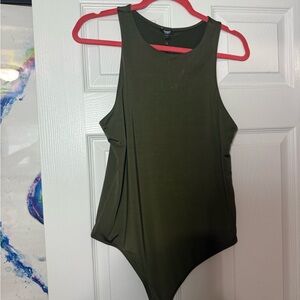 Express Dark Olive Bodysuit